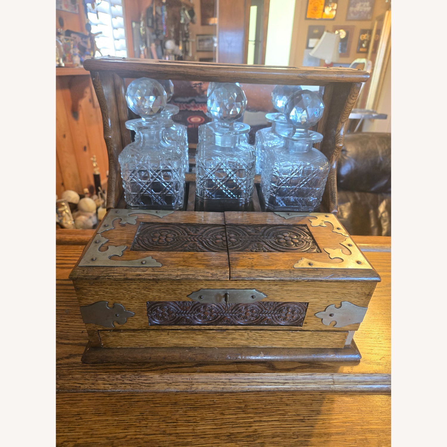 Natural Wood Bar Cart - image-1