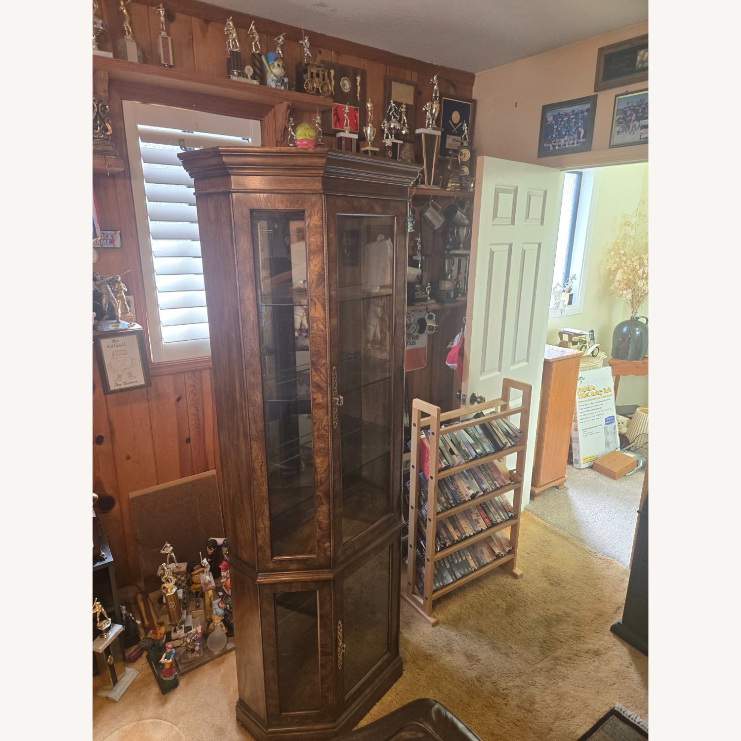 Vintage/Antique Finds Dark Brown Wood Wall Shelf - image-2