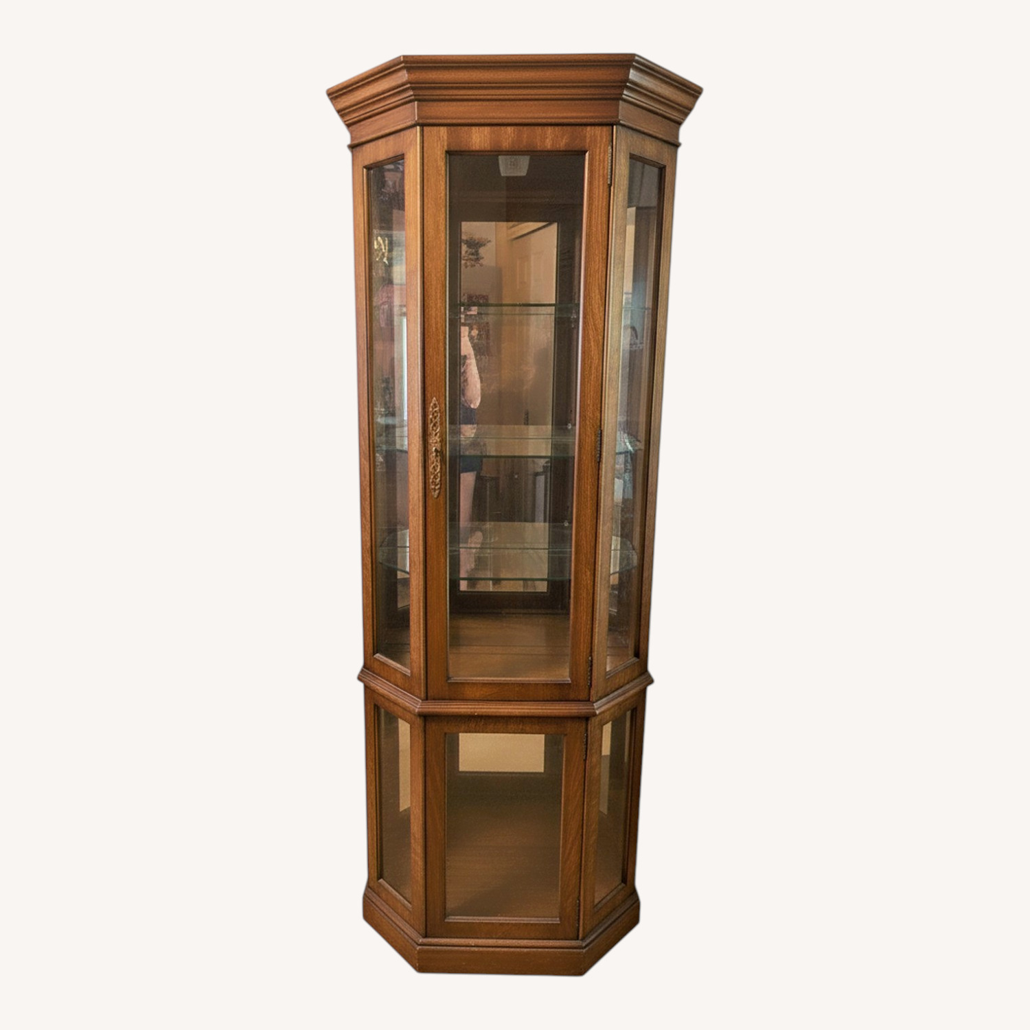 Vintage/Antique Finds Dark Brown Wood Wall Shelf - image-0