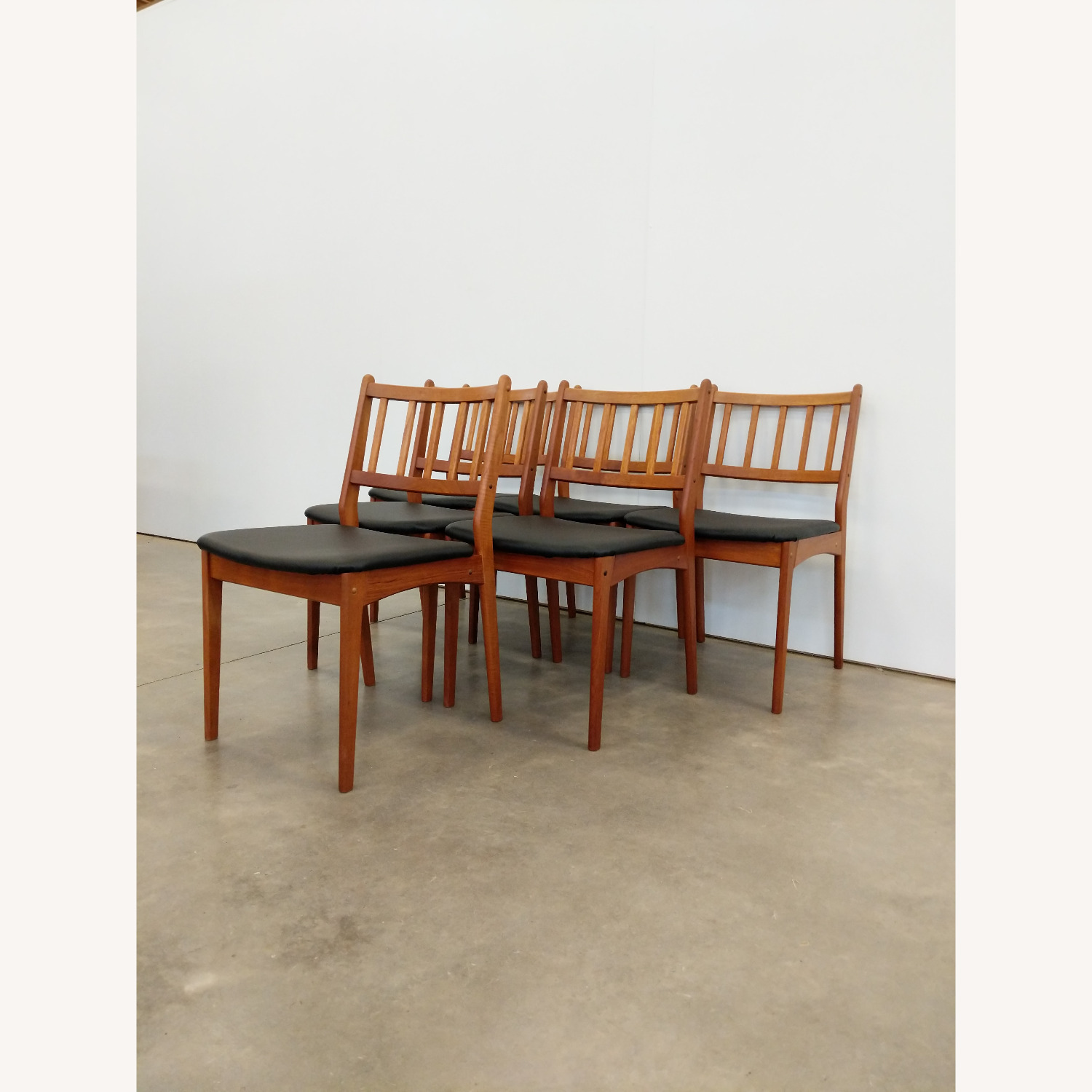 6 Vintage Danish Modern Dining Chairs by Spøttrup - image-6