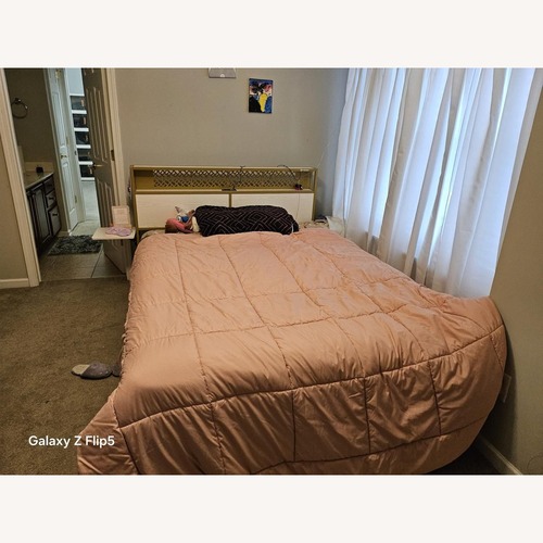 Used Natural Wood Queen Bed for sale on AptDeco