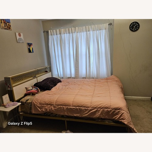 Used Natural Wood Queen Bed for sale on AptDeco