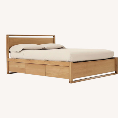 Used Design Within Reach Wood Bed With Storage for sale on AptDeco