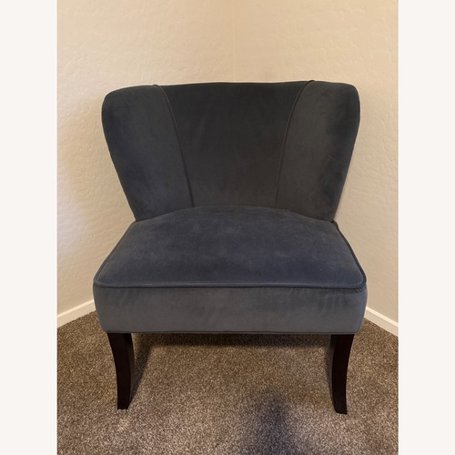 Used Living Spaces Green Velvet Accent Chair for sale on AptDeco