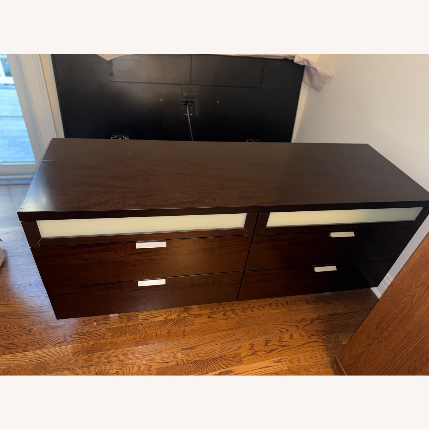 Italian Dark Brown Wood Dresser - image-7