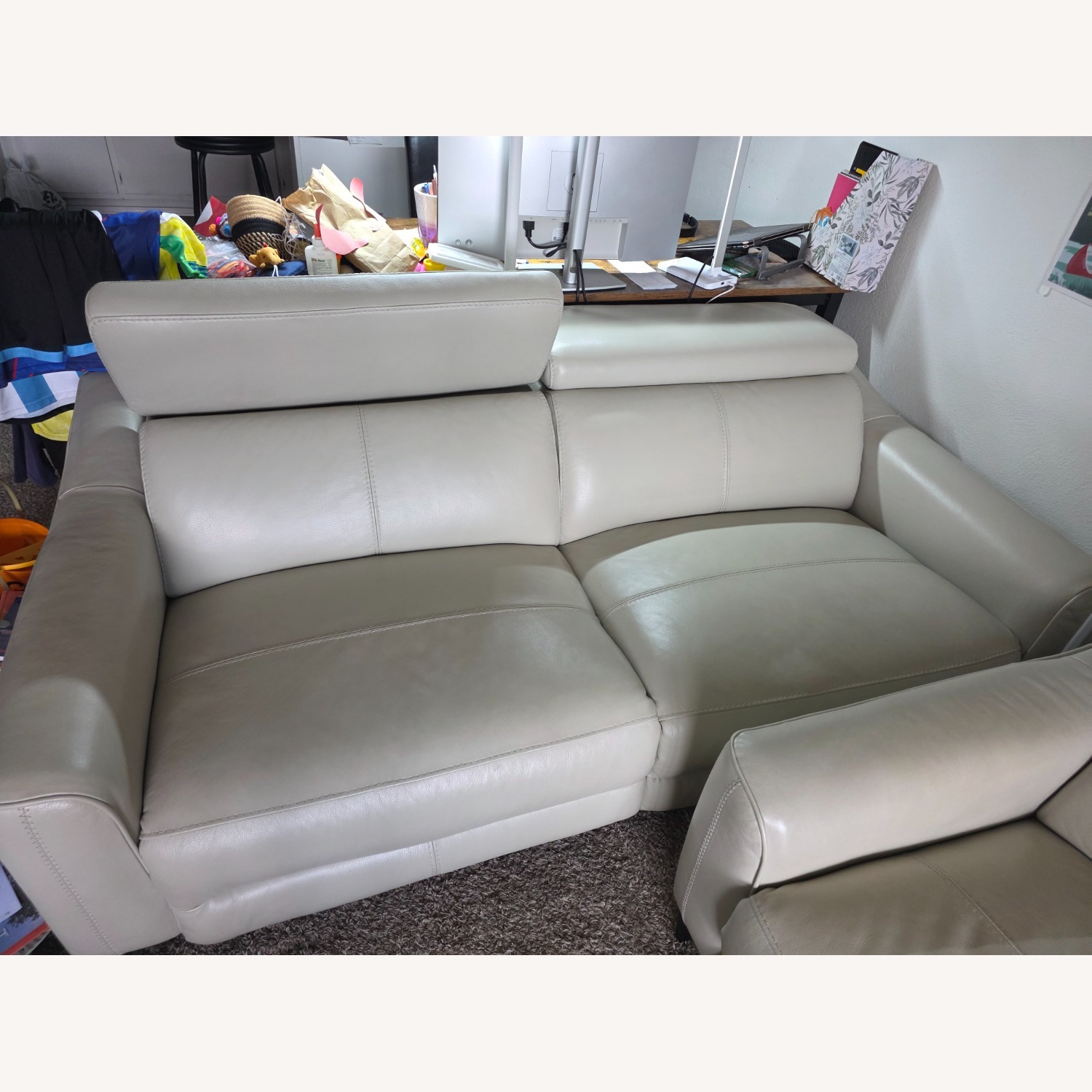 Living Spaces Light Gray 3+ Seater Sofa - image-3