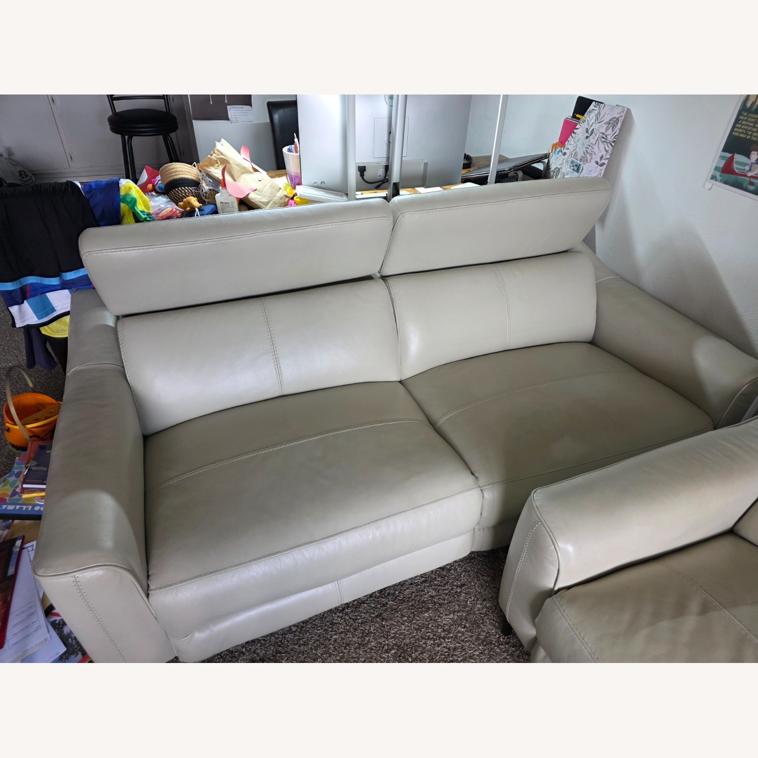 Living Spaces Light Gray 3+ Seater Sofa - image-2