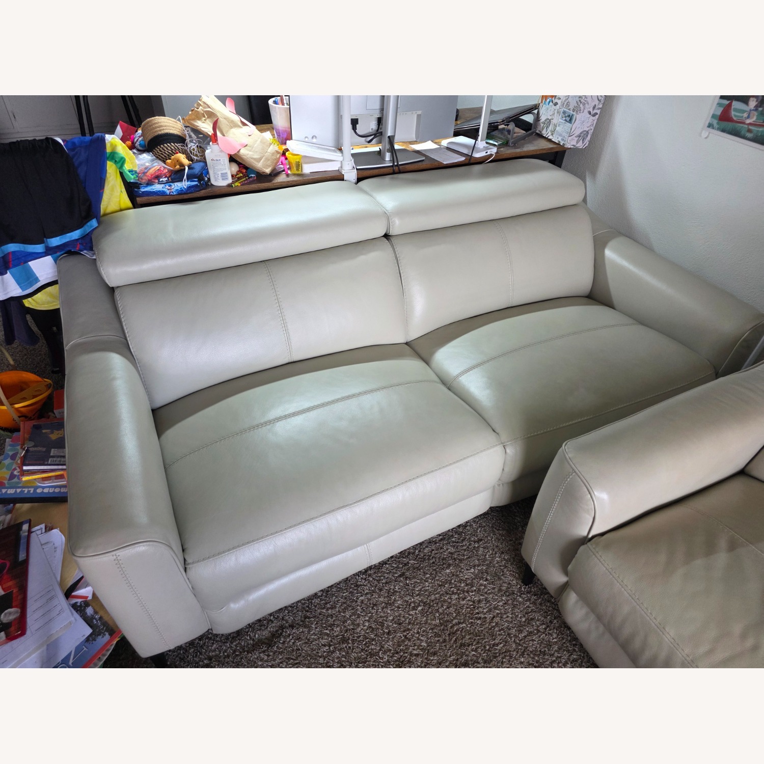 Living Spaces Light Gray 3+ Seater Sofa - image-1