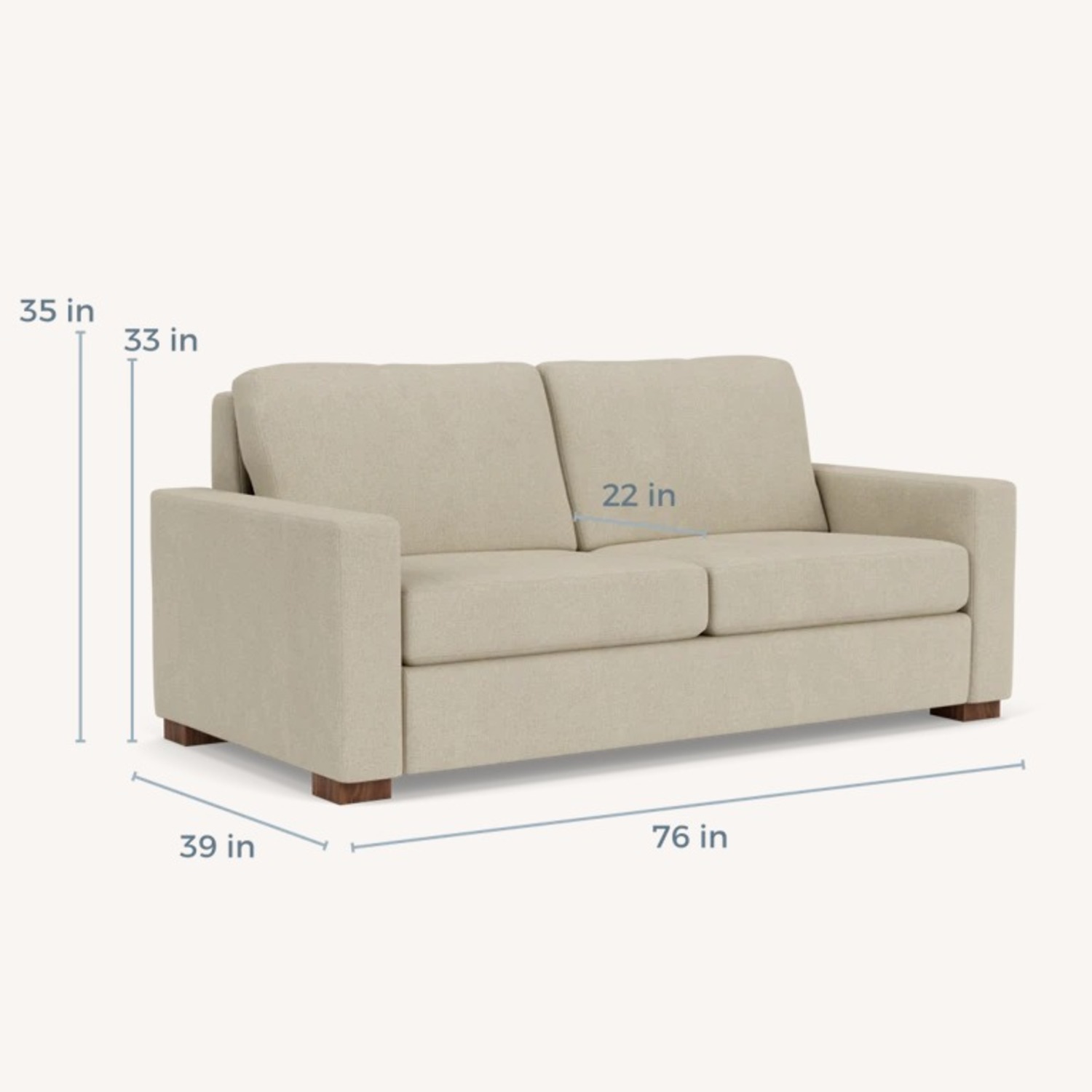 Room & Board Berin Natural Fabric Sleeper Sofa - image-5