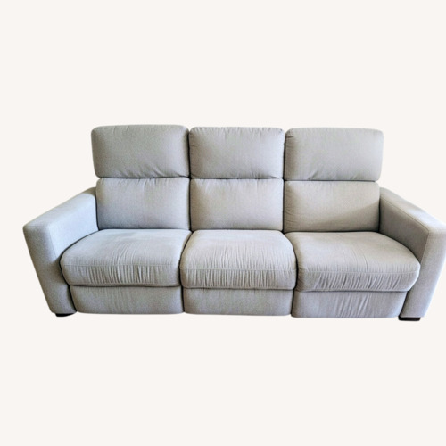 Used Light Gray Fabric 3 Seater Recliner Sofa for sale on AptDeco