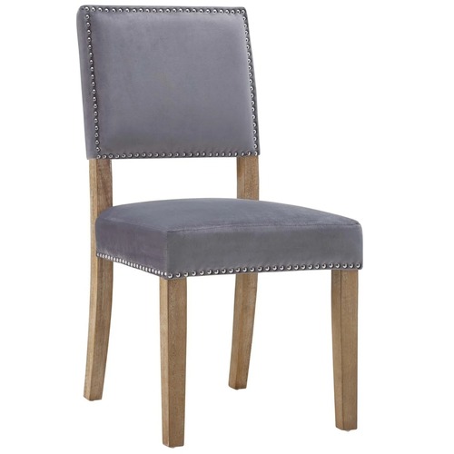 Used Set of 5 Modway Oblige Light Gray Upholstered Dining Side Chairs for sale on AptDeco