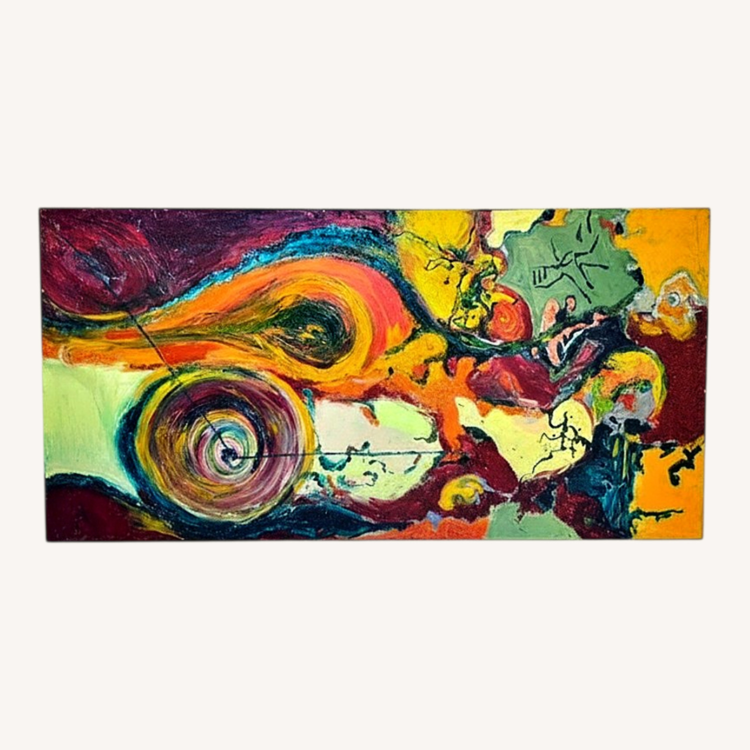 Abstract Painting With Vibrant Bold Brushstrokes - image-0