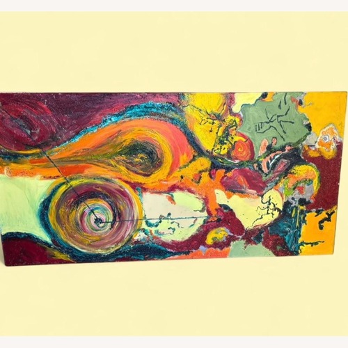 Used Abstract Painting With Vibrant Bold Brushstrokes for sale on AptDeco
