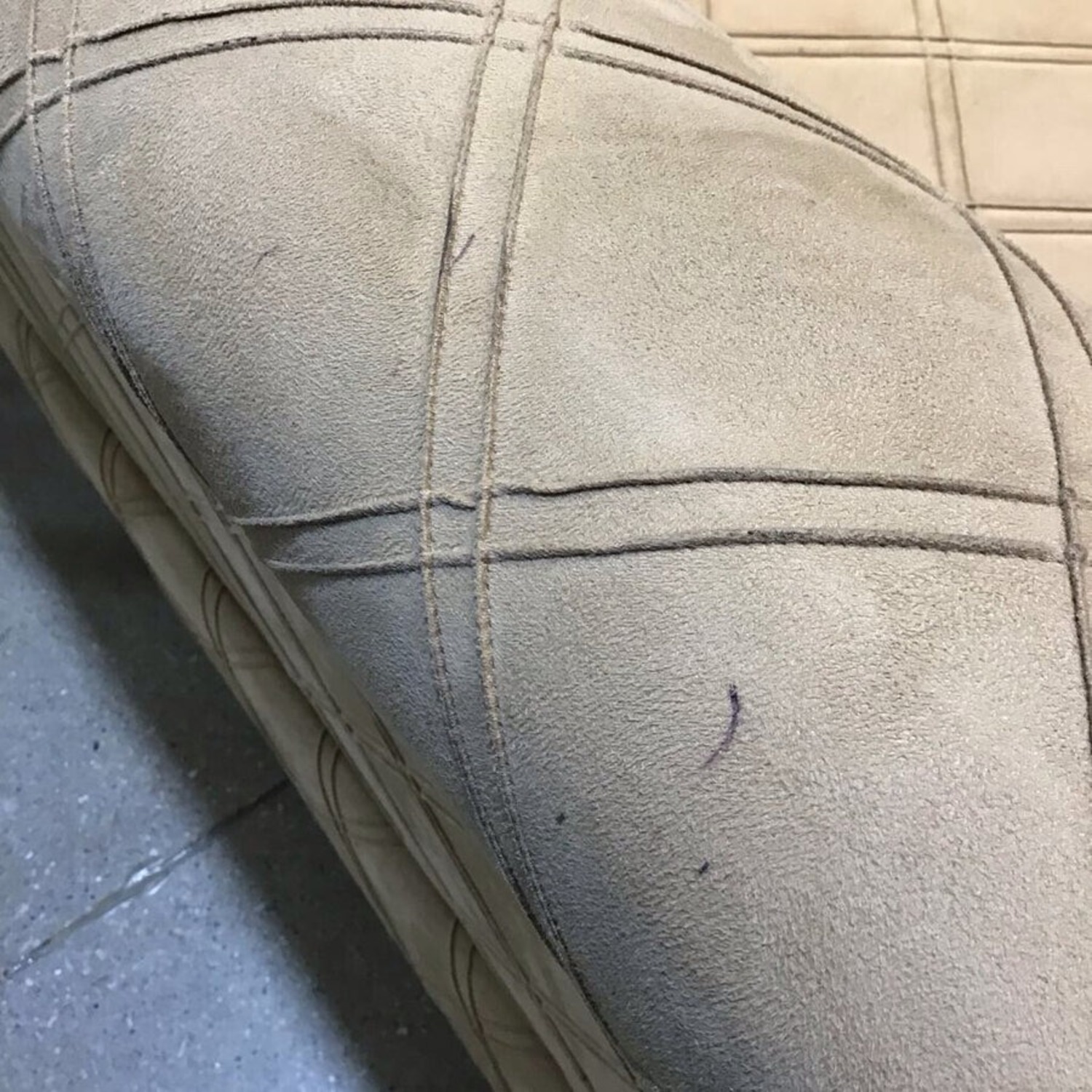 Quilted Fabric 3-Seat Sofa - image-10