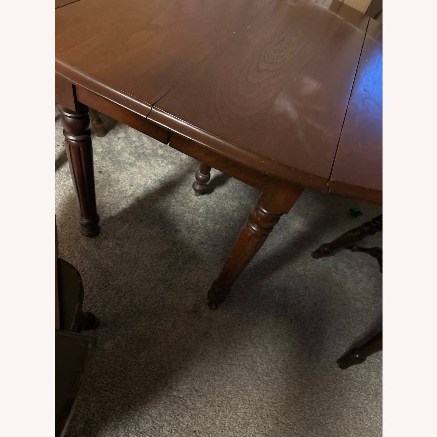 Dark Brown Wood Dining Table - image-2