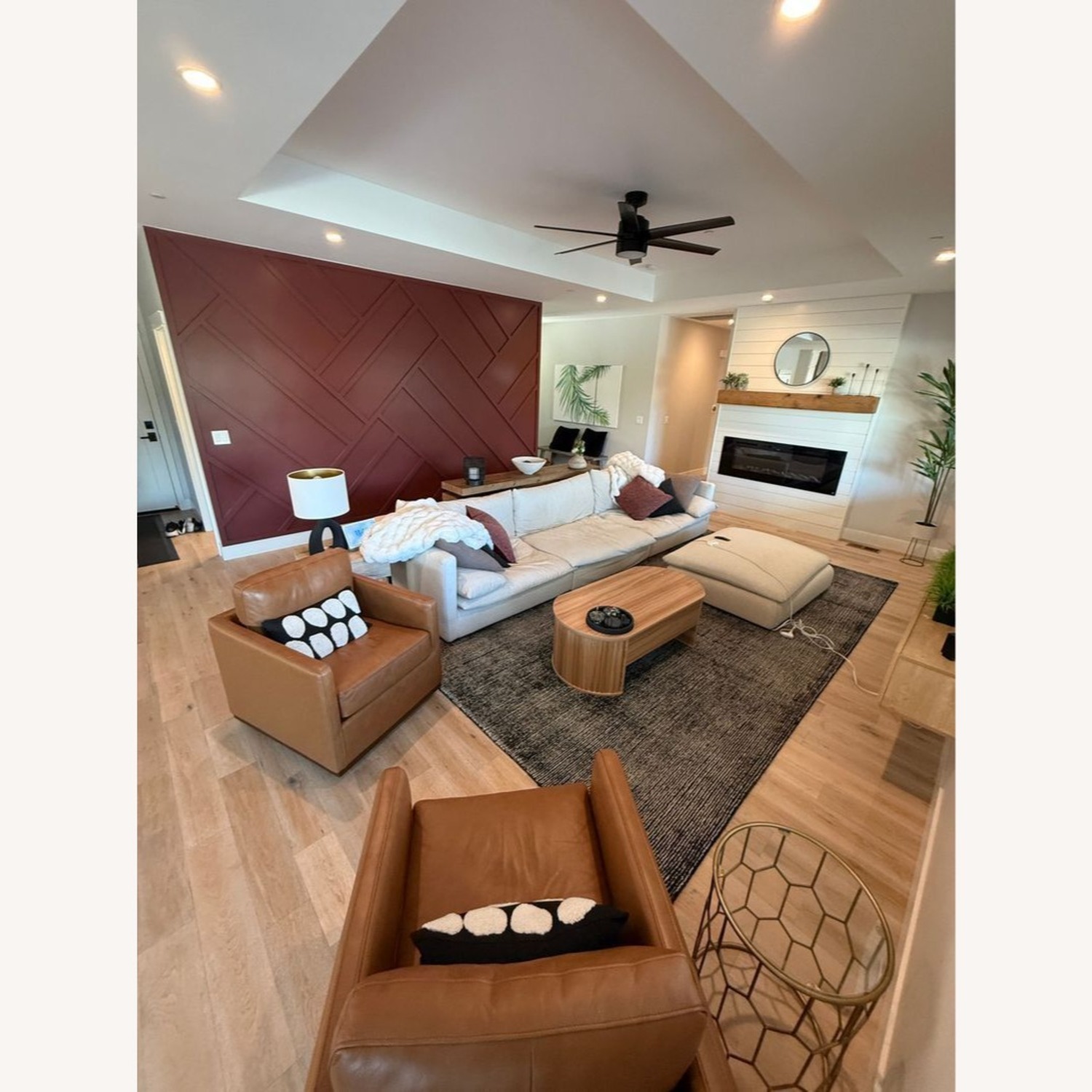 Crate & Barrel Unwind Modern Beige Sectional Sofa - image-7