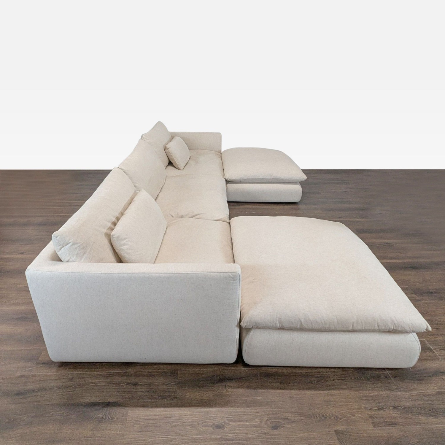 Crate & Barrel Unwind Modern Beige Sectional Sofa - image-2