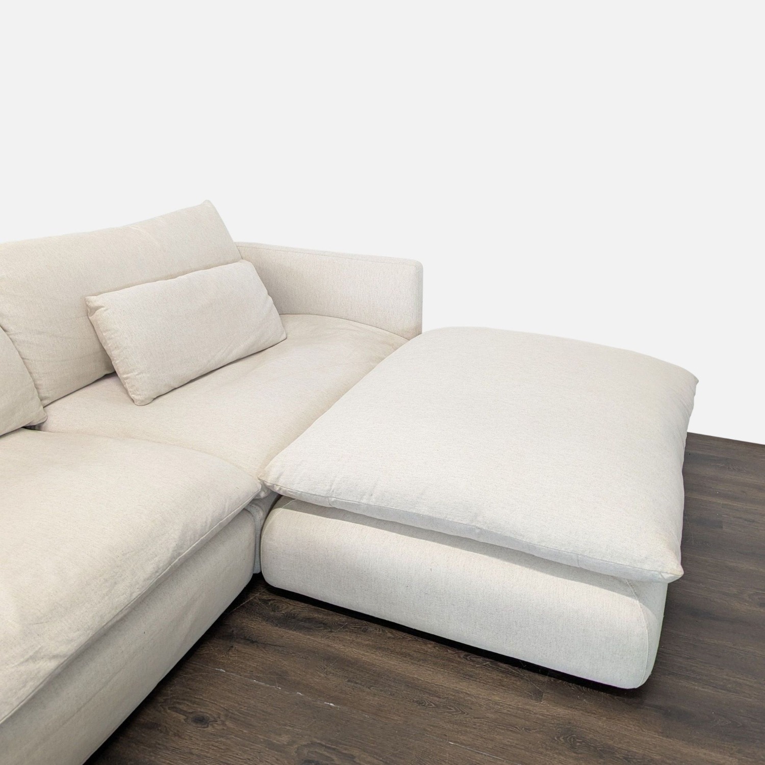 Crate & Barrel Unwind Modern Beige Sectional Sofa - image-4
