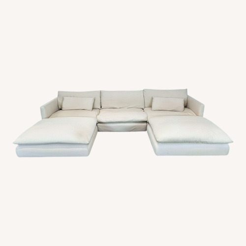 Used Crate & Barrel Unwind Modern Beige Sectional Sofa for sale on AptDeco
