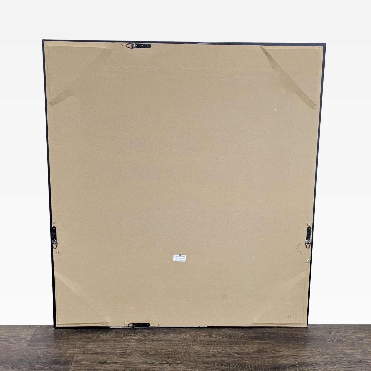 Wood Silvered Frame Mirror - image-1