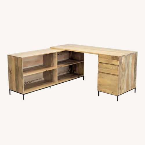 Used West Elm L-Shaped Desk with Drawers   for sale on AptDeco