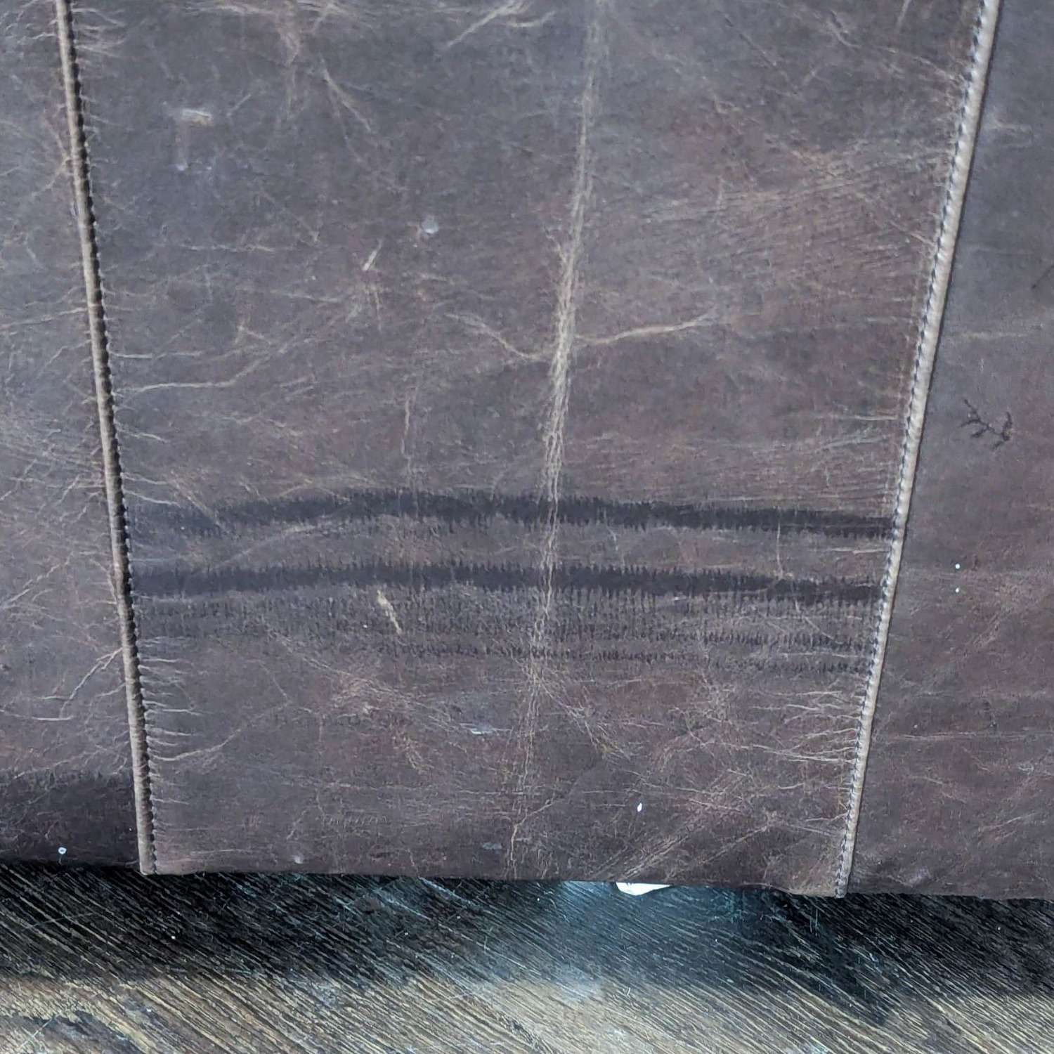 Pottery Barn Manhattan Roll Arm Brown Leather Recliner - image-8