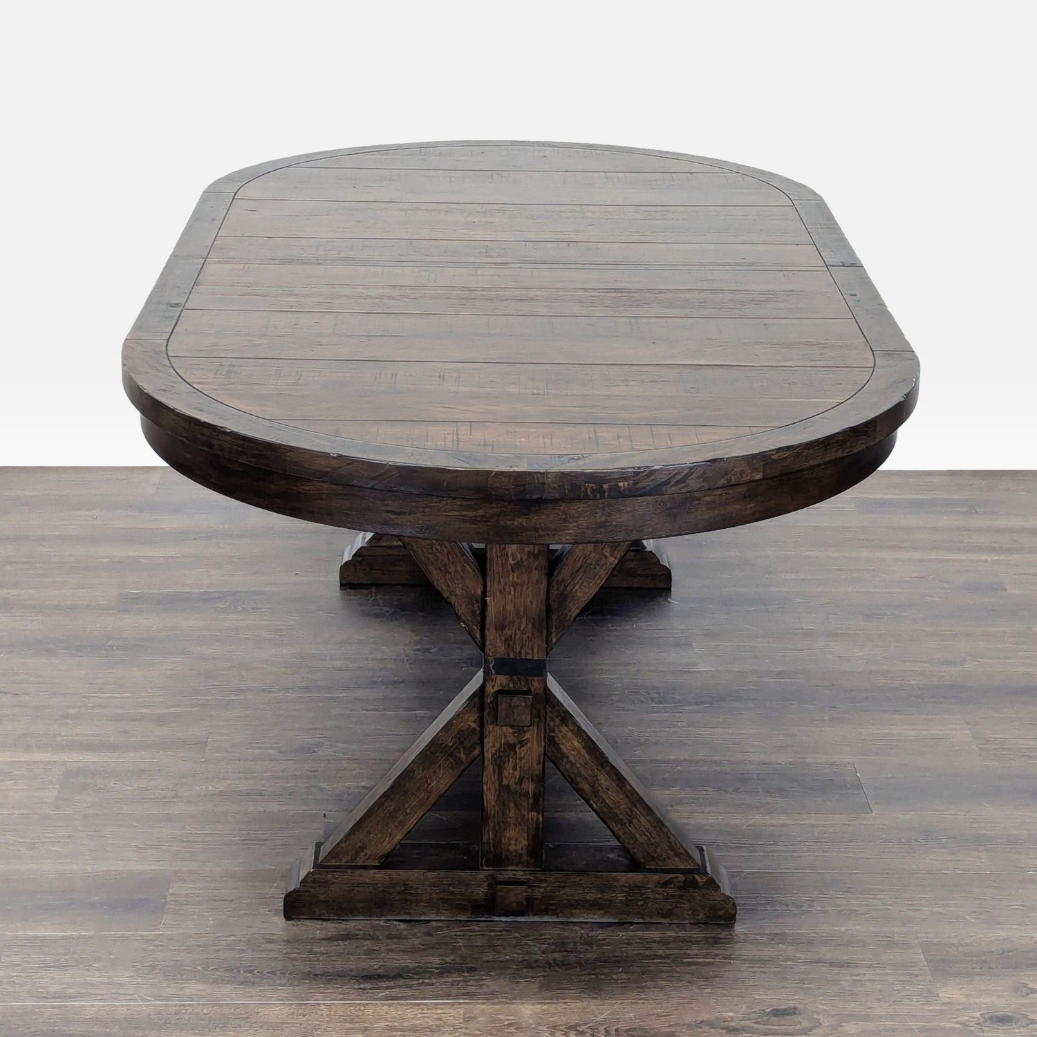 World Market Dark Wood Oval Dining Set with Table - image-5