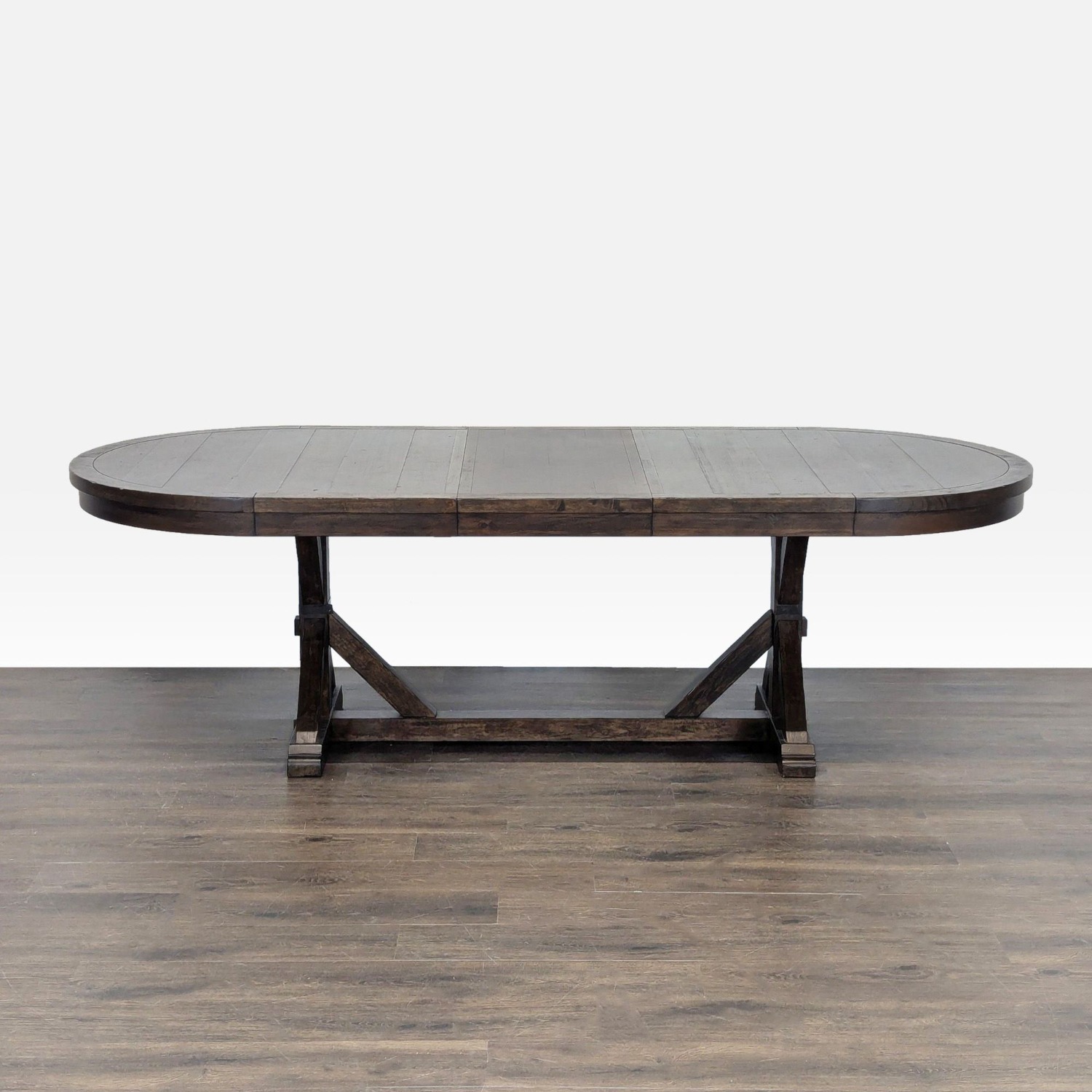 World Market Dark Wood Oval Dining Set with Table - image-7