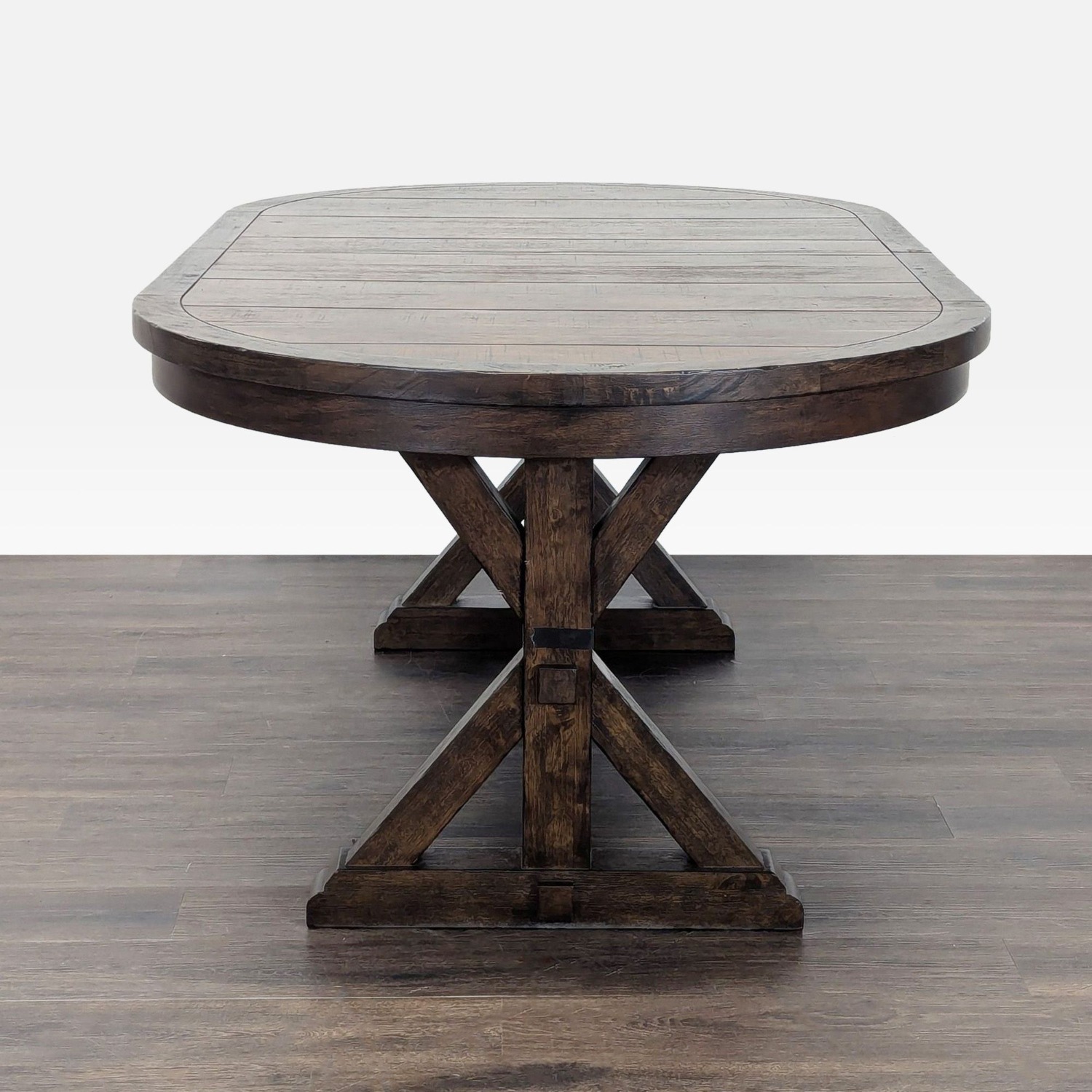 World Market Dark Wood Oval Dining Set with Table - image-4