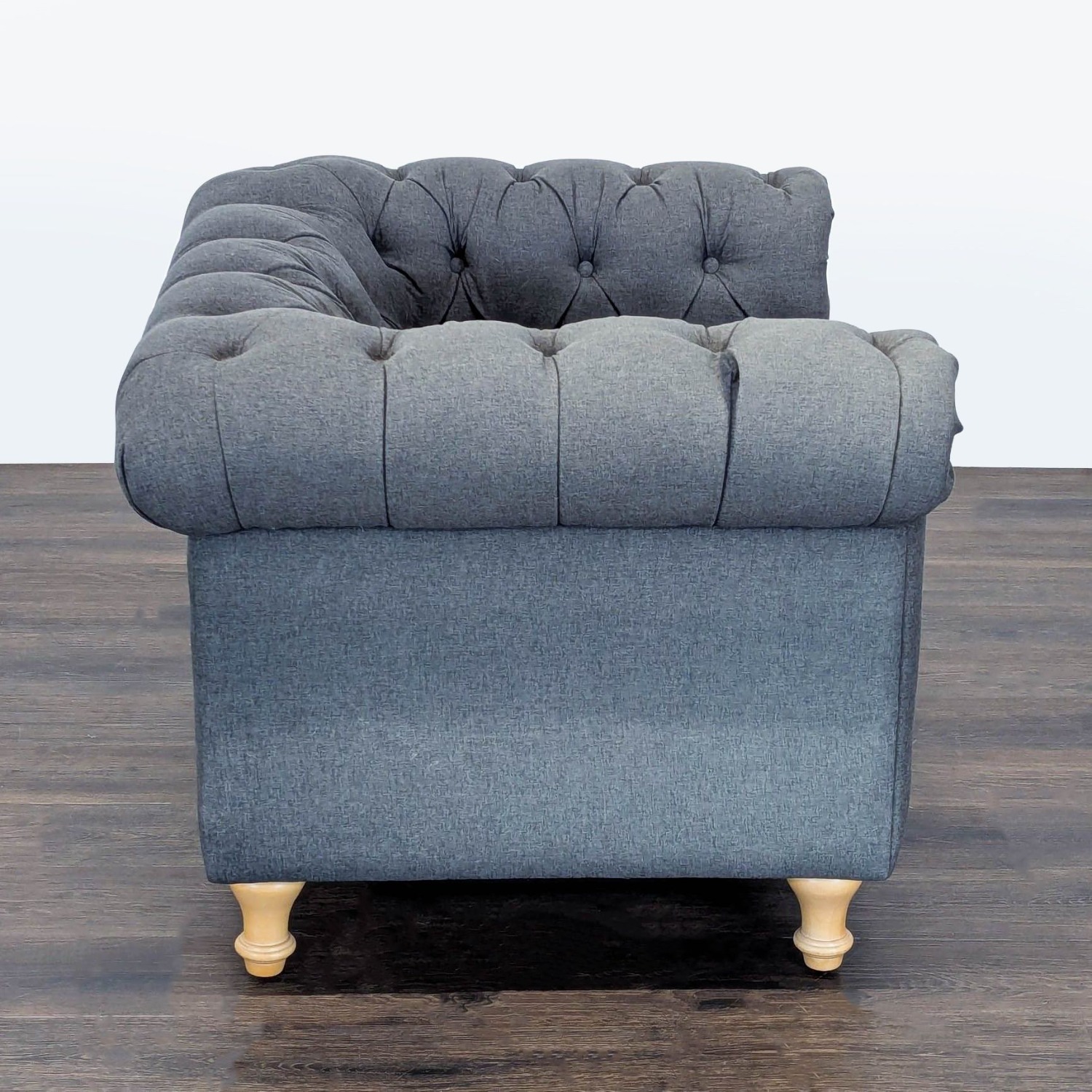 World Market Tufted Dark Gray Lounge Chair  - image-3