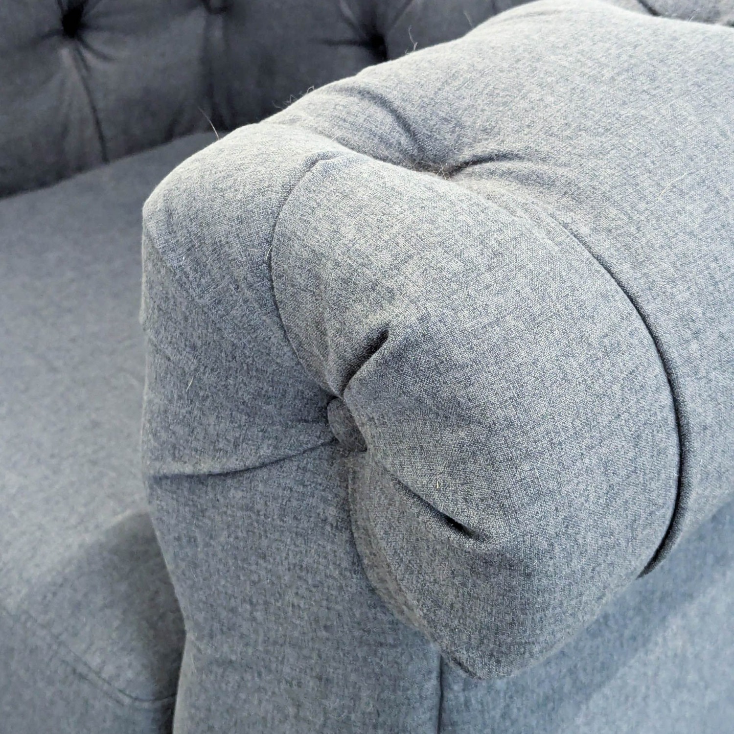 World Market Tufted Dark Gray Lounge Chair  - image-6