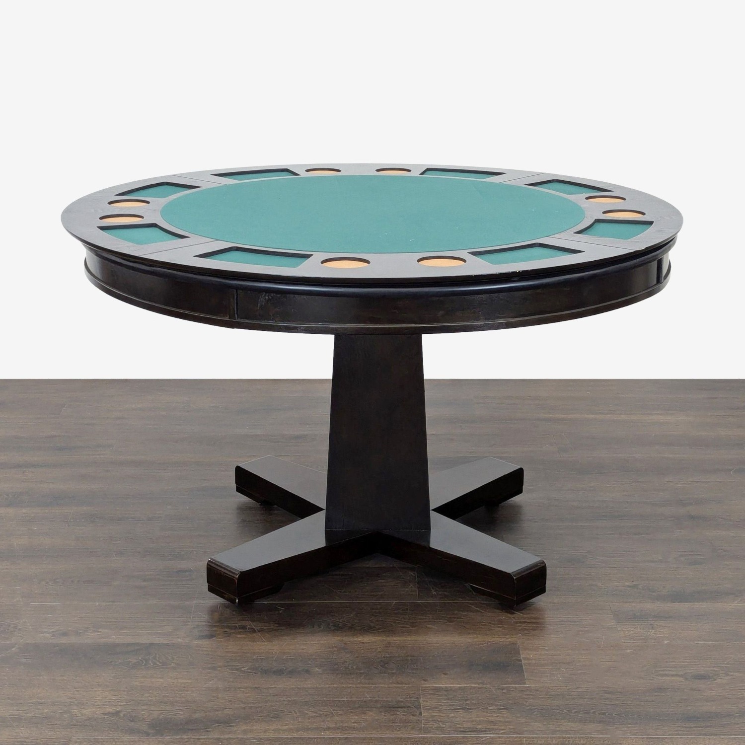 5-Piece Round Poker Convertible Dining Table Set - image-3