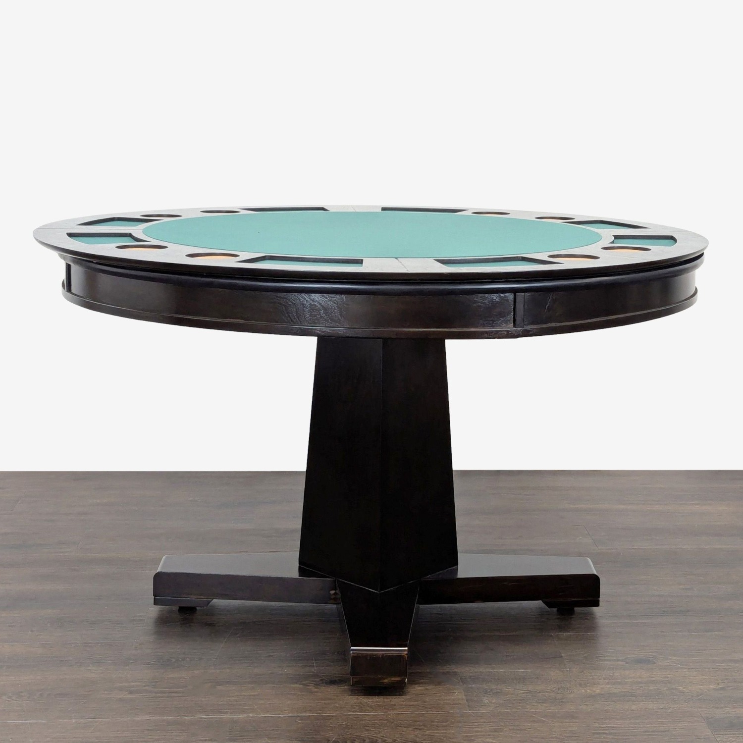 5-Piece Round Poker Convertible Dining Table Set - image-4