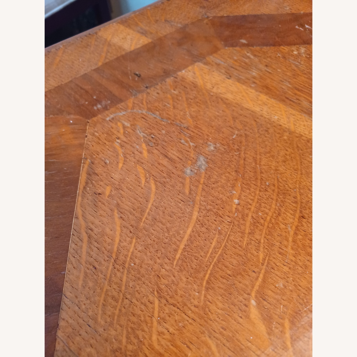 Antique MCM Dining Table With Inlay Design - image-9