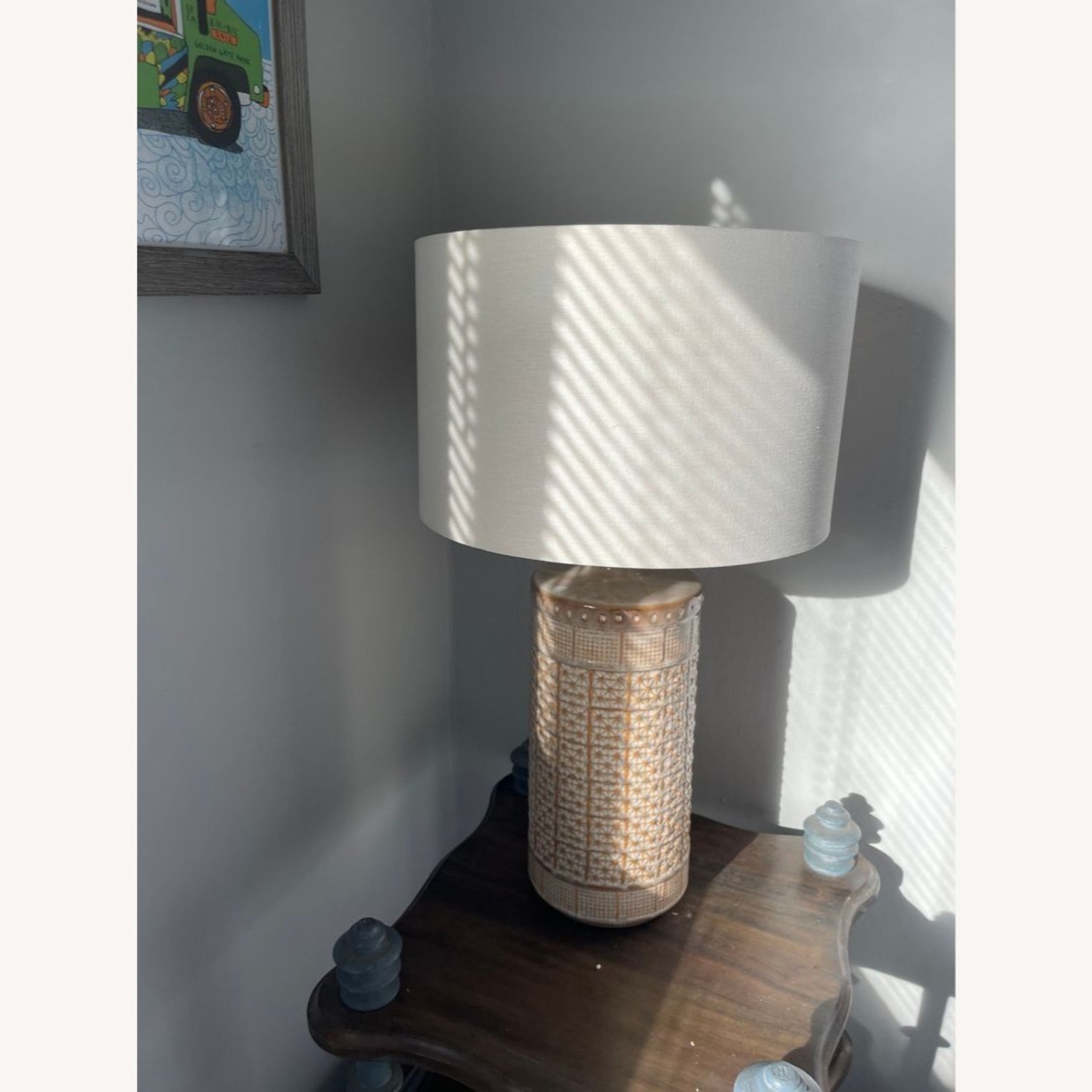 Pottery Barn Emma Textured Ceramic Table Lamp  - image-4