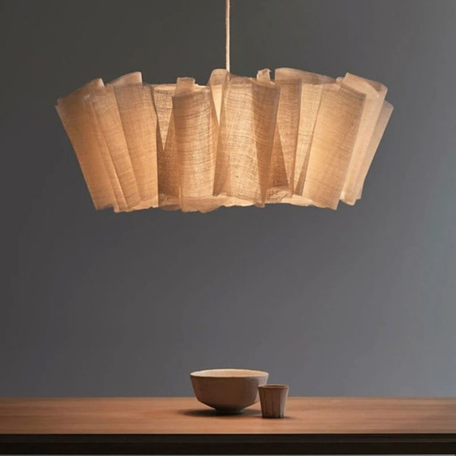 Wabi-sabi Style Fabric Plug-In Pendant - image-7