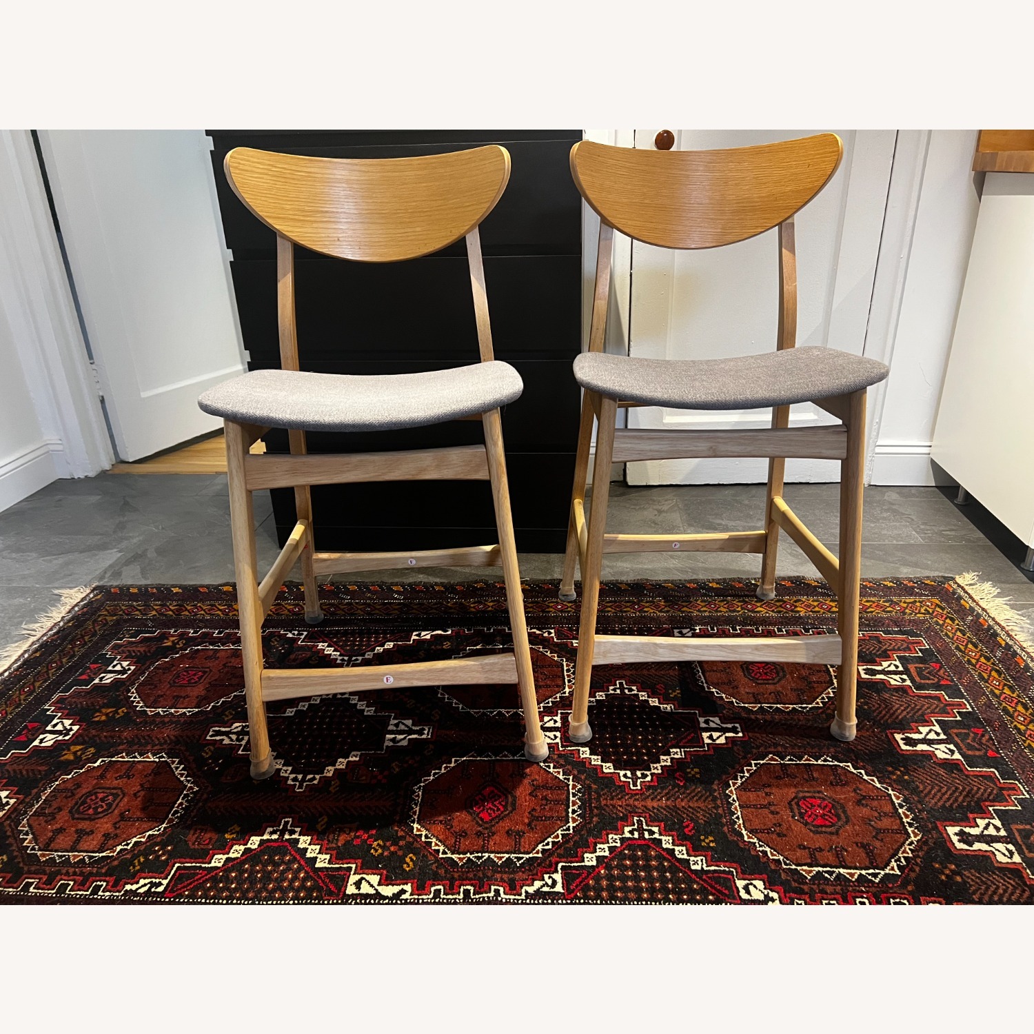 AllModern Fitz Natural Fabric Stools - image-4