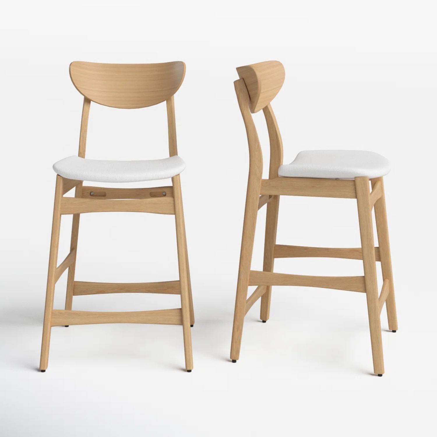AllModern Fitz Natural Fabric Stools - image-7