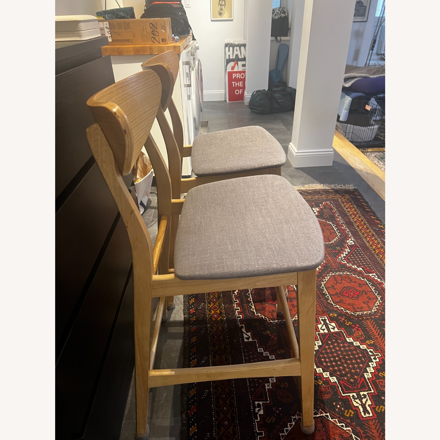 AllModern Fitz Natural Fabric Stools - image-1