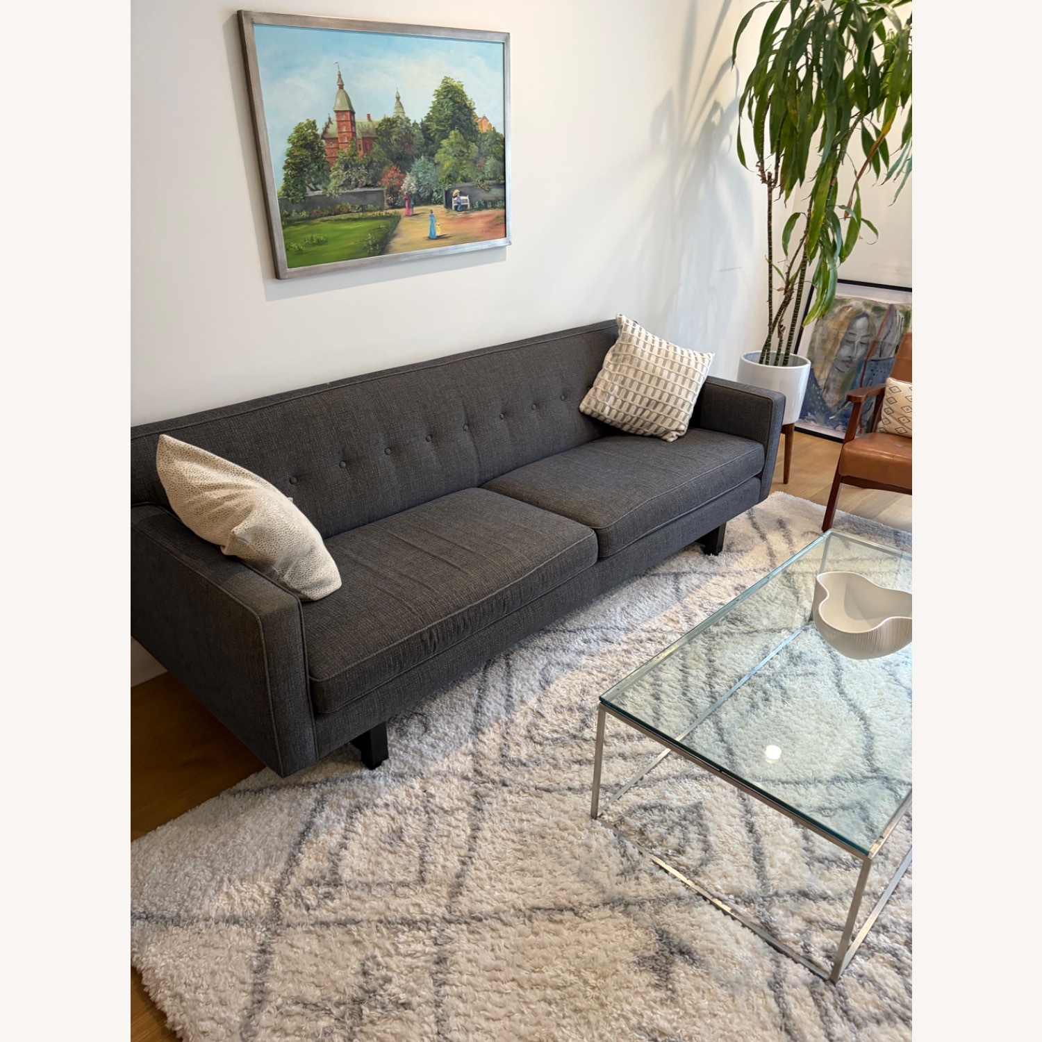 Room & Board Andre Dark Gray Fabric 2 Seater Sofa - image-1