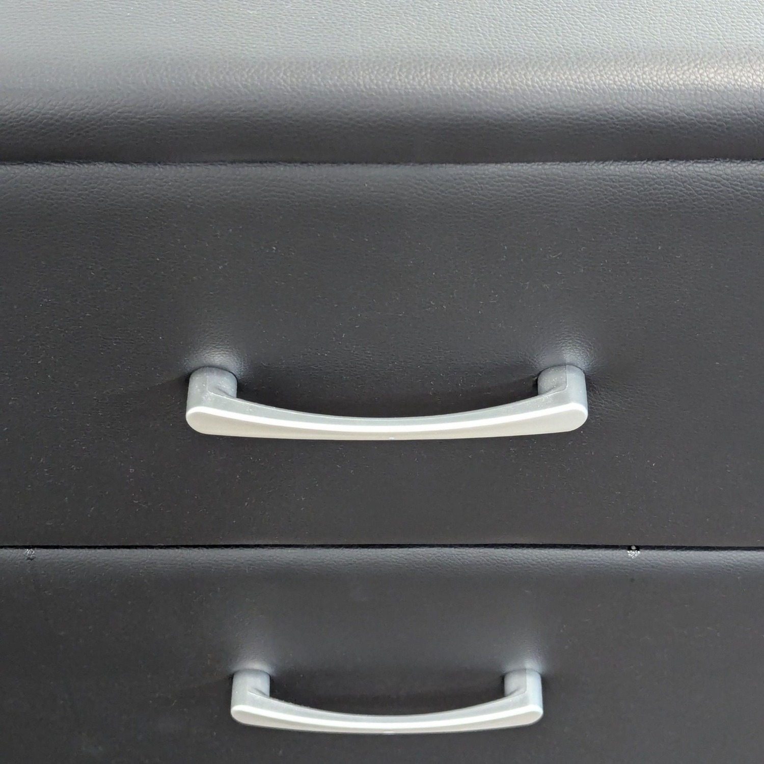 Zenon Two Drawer Nightstand in Faux Leather - image-10