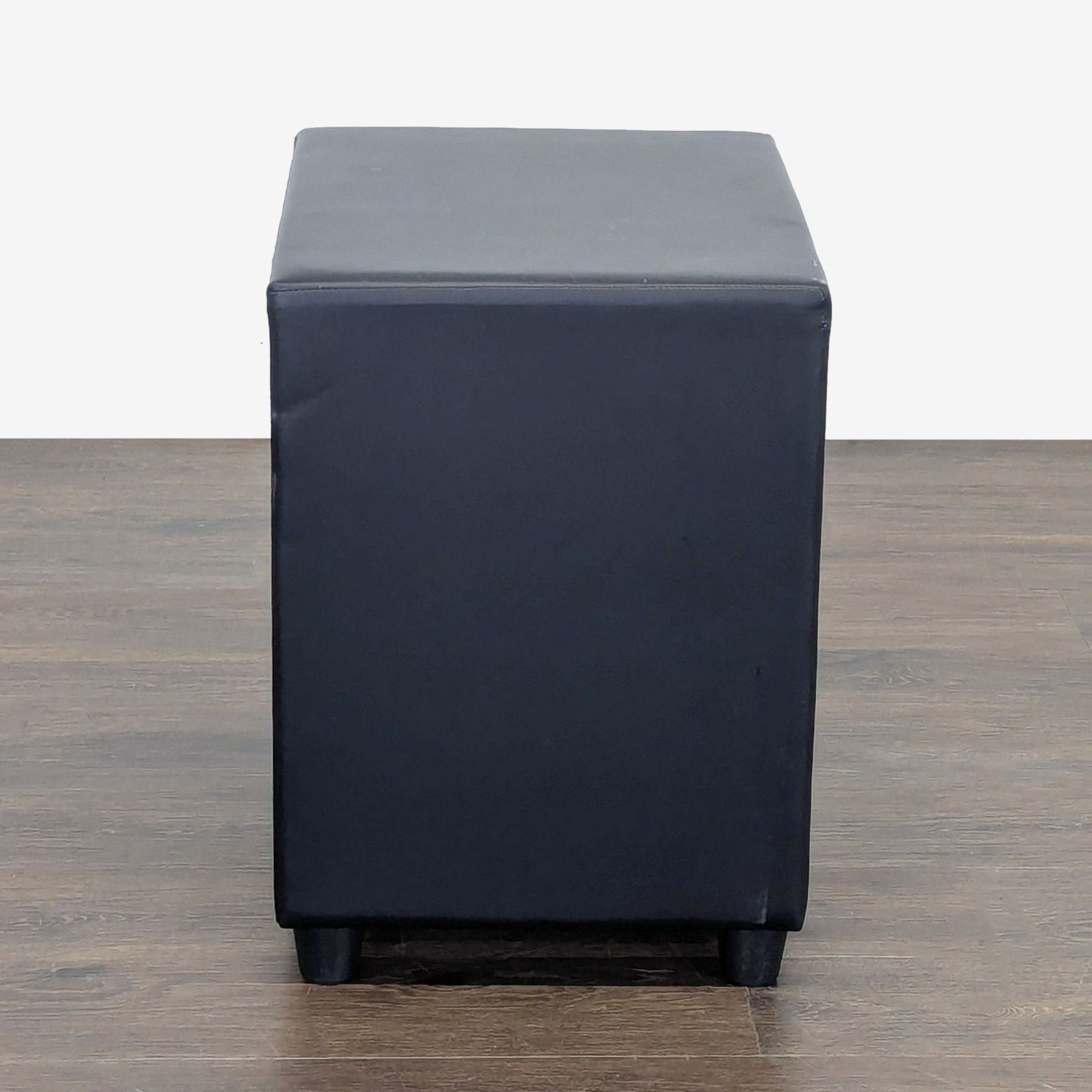 Zenon Two Drawer Nightstand in Faux Leather - image-6