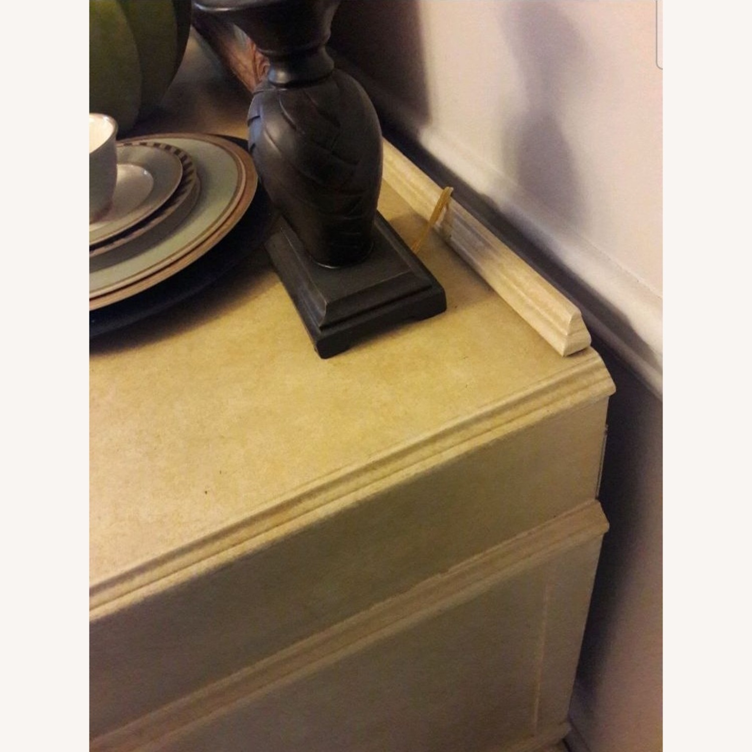 Vintage/Antique White Wood Sideboard - image-6