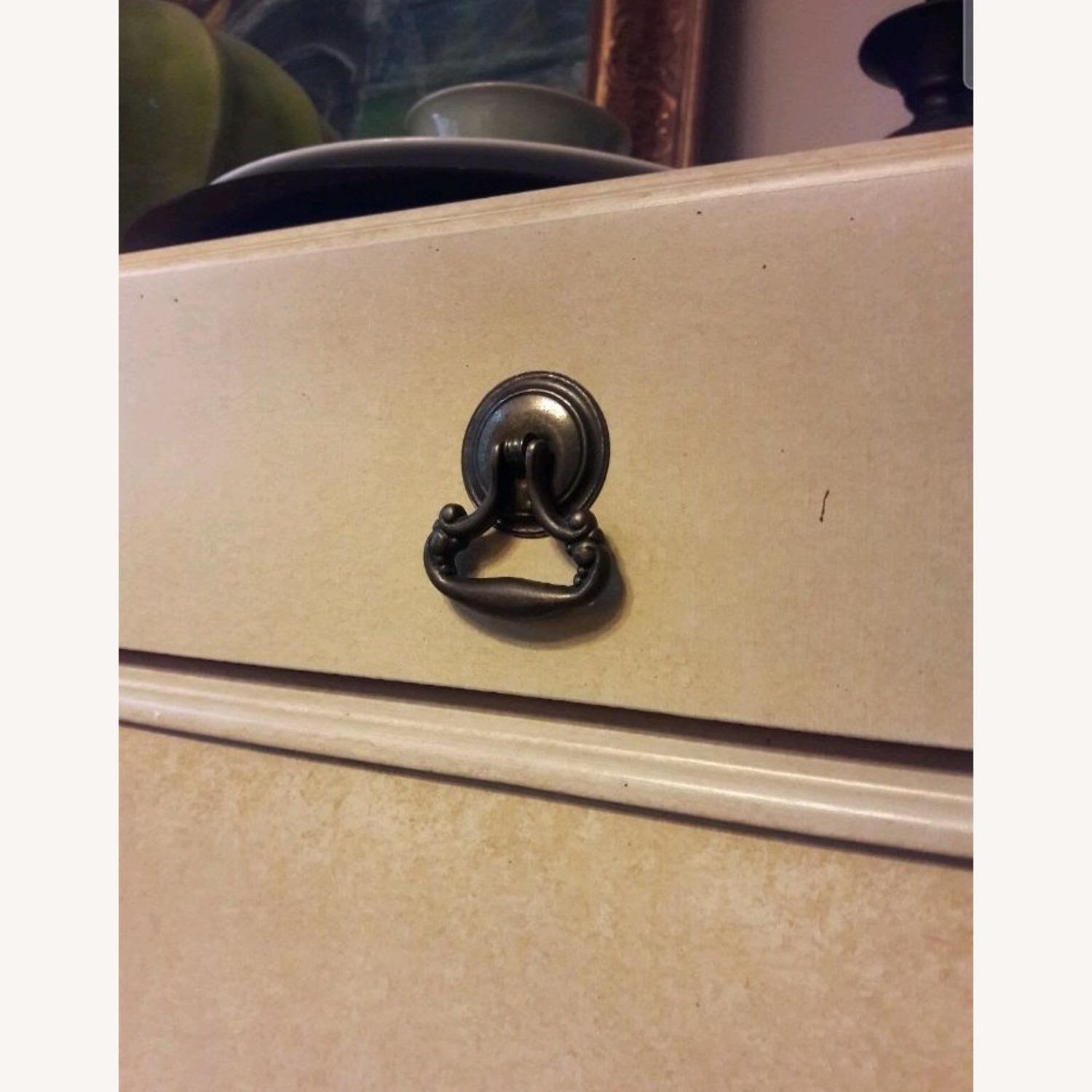 Vintage/Antique White Wood Sideboard - image-7