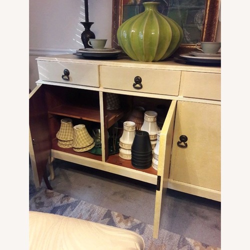 Used Vintage/Antique White Wood Sideboard for sale on AptDeco