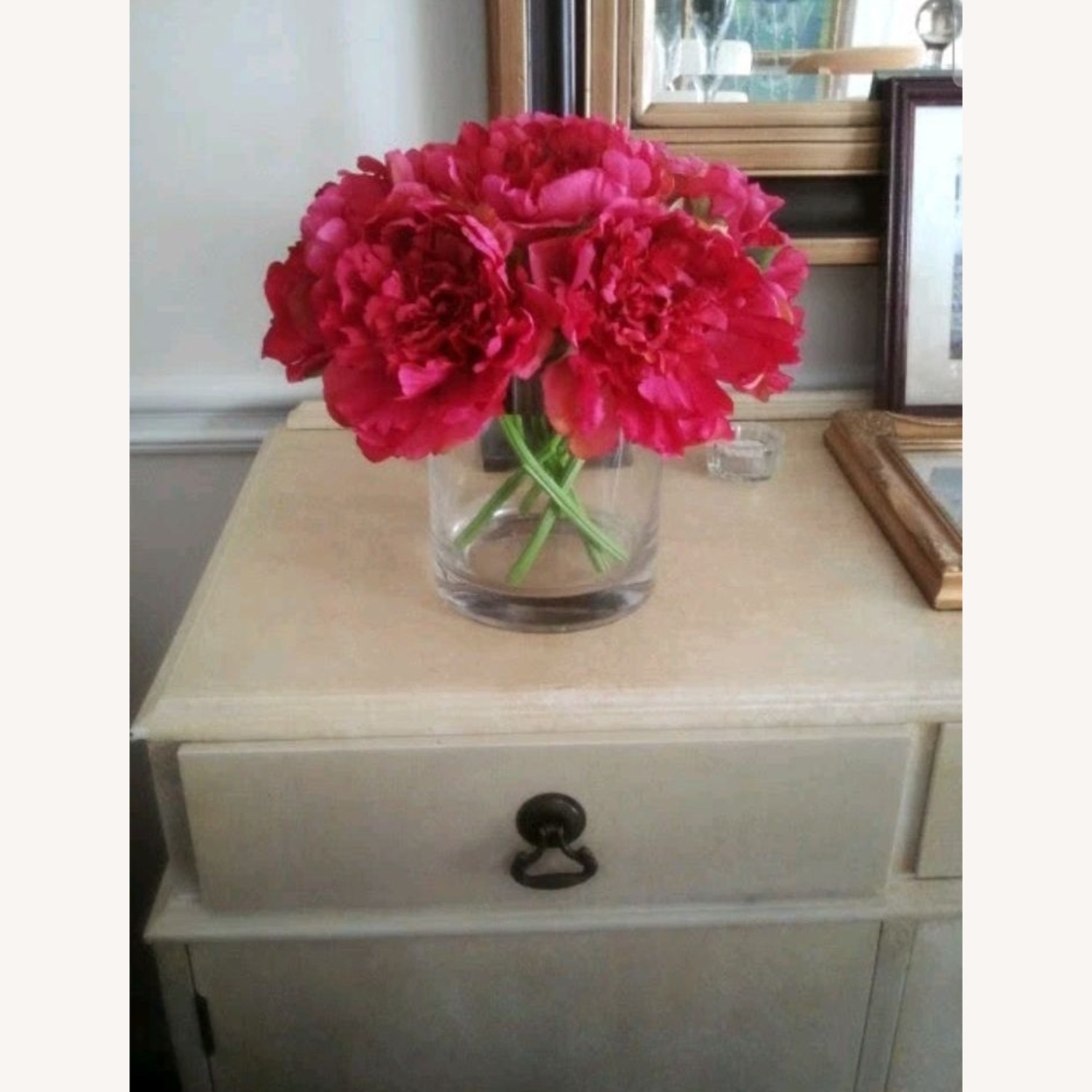 Vintage/Antique White Wood Sideboard - image-12