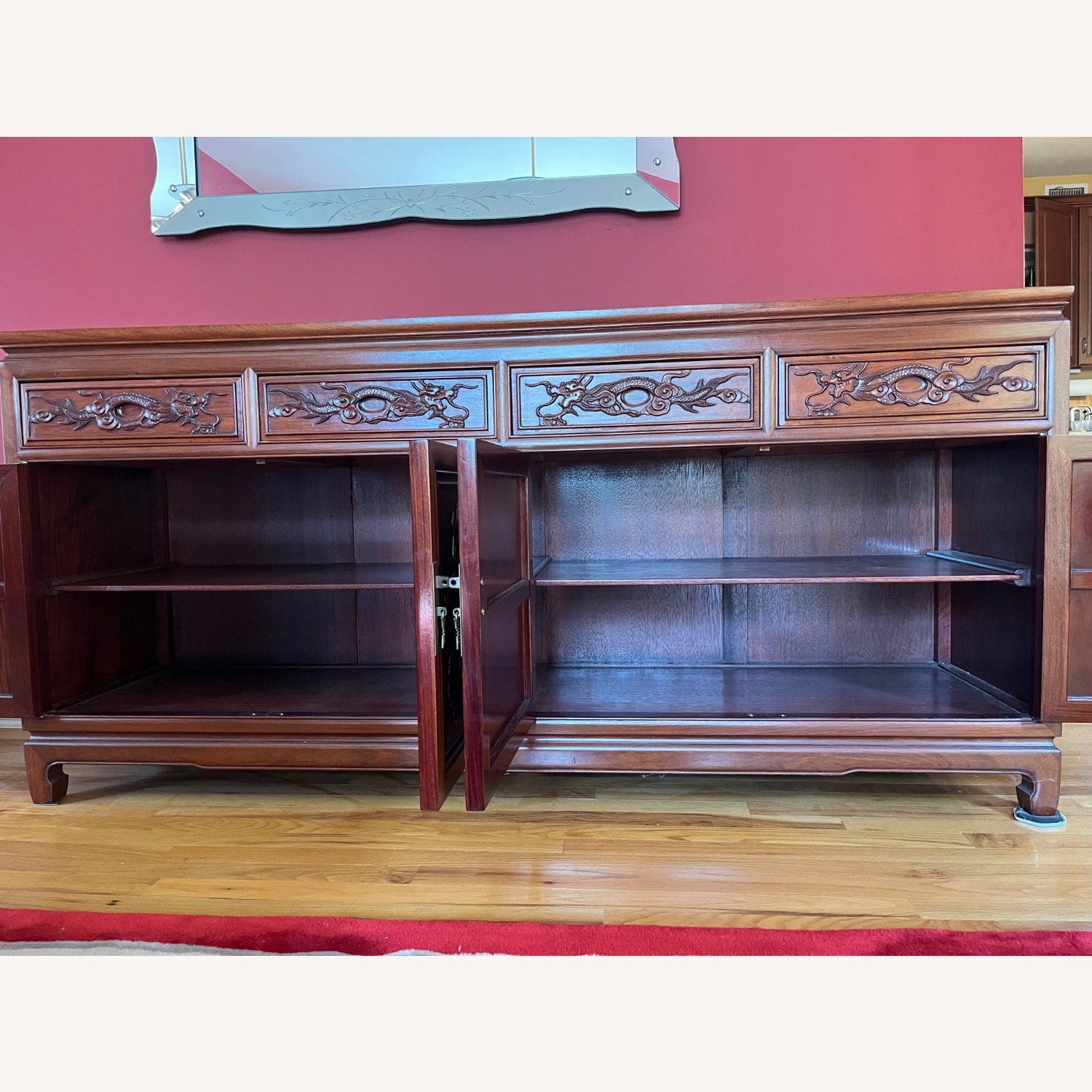 Dragon Motif Sideboard, Chinese Imported - image-2