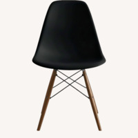 Herman Miller Eames Black Plastic Accent Chairs