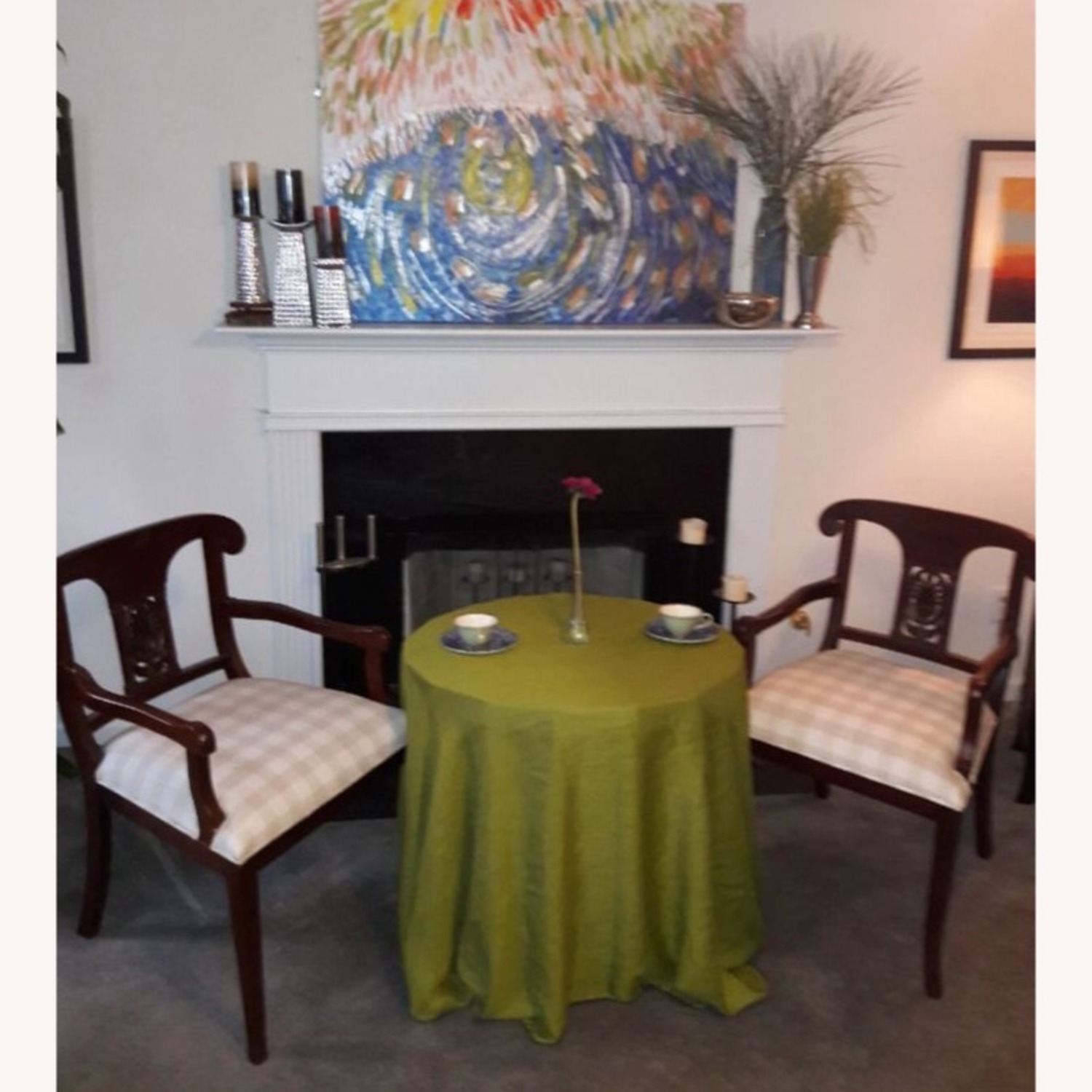 Pair of Mahogany Hepplewhite Style Armchairs - image-10