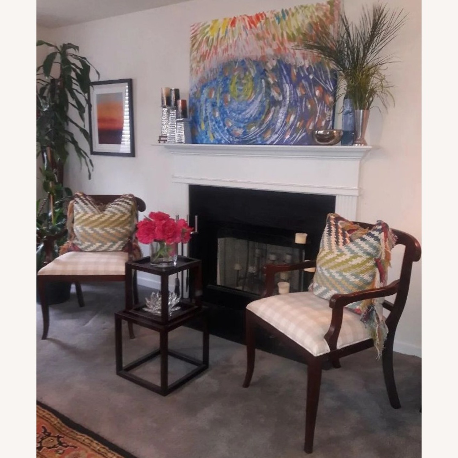 Pair of Mahogany Hepplewhite Style Armchairs - image-7